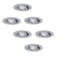 6x Jose LED Inbouwspots - 4W 450 Lumen - 6500K - Kantelbaar - RVS - thumbnail