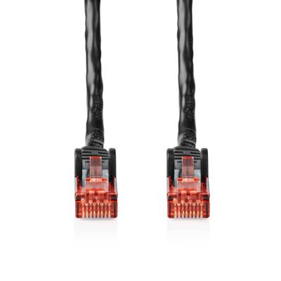 Nedis CAT6 Netwerkkabel | RJ45 Male | RJ45 Male | U/UTP | 30.0 m | Buitenshuis | Rond | PE | Zwart | Label - CCGL85900BK300