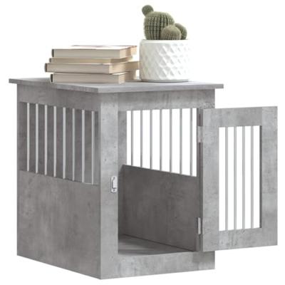 VidaXL Hondenbench 45x62x59 cm bewerkt hout betongrijs