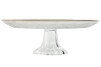 Eetbord Home ESPRIT Transparant Gouden Kristal 23 x 23 x 8 cm - thumbnail