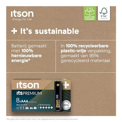 itson Itspremium AAA batterij (potlood) 1.5 V 8 stuk(s)