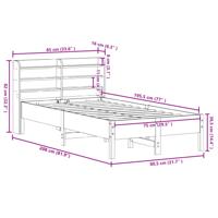 Bedframe zonder matras massief grenenhout 160x200 cm - thumbnail