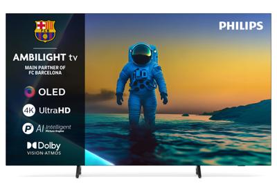 PHILIPS Ambilight 77OLED810 4K OLED Smart TV - 77 inch display met P5 AI Perfect Picture Engine, Ultra HD, Google TV, Dolby Vision en Atmos Sound, werkt met Alexa en Google Voice Assistant