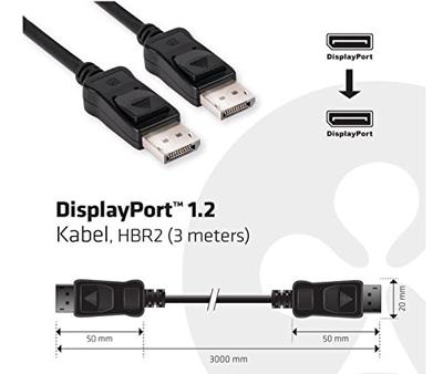 club3D CAC-1064 DisplayPort-kabel DisplayPort Aansluitkabel DisplayPort-stekker, DisplayPort-stekker 3.00 m Zwart