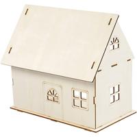 Creativ Company Diy poppenhuis, h: 25 cm, afm 18x27 cm, 1 stuk - thumbnail