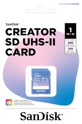 SanDisk Creator SDXC-kaart Retail 1 TB Class 10, v60 Video Speed Class, UHS-II U3 Schrijfbeveiligingsschakelaar