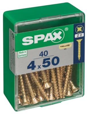 Schroefdoos SPAX Houten schroef Platte kop (4 x 50 mm) (4,0 x 50 mm)
