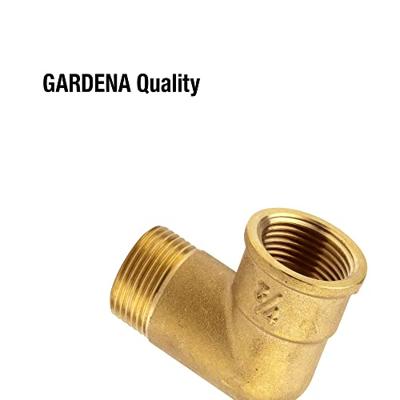 GARDENA 07284-20 Messing Hoekstuk 30,3 mm (1) binnendraad, 33,25 mm (1) buitendraad