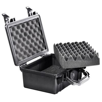 Mantona Outdoor fotokoffer S, waterdichte camerakoffer incl. op maat te snijden schuimrubberen inzetstukken, stofdicht en schokbestendig, ideaal voor GoPro en accessoires (21 x 16,7 x 9 cm)
