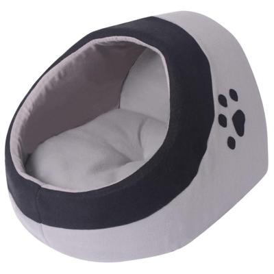 VidaXL Kattenmand m grijs en zwart