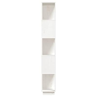 Boekenkast/kamerscherm 80x25x163,5 cm massief grenenhout wit