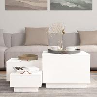 Opbergboxen met deksels 3 st massief grenenhout wit - thumbnail