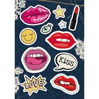 Herma stickers Kisses meisjes 12 x 8,4 cm folie 11 stuks - thumbnail