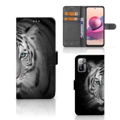 Xiaomi Redmi Note 10/10T 5G | Poco M3 Pro | Telefoonhoesje | Met pasjeshouder | Tijger