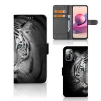 Xiaomi Redmi Note 10/10T 5G | Poco M3 Pro | Telefoonhoesje | Met pasjeshouder | Tijger - thumbnail