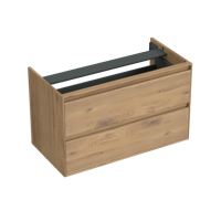 Onderkast Forzalaqua Reno 100x51x60 Cm 2 Lades Softclose Eiken Oyster - thumbnail