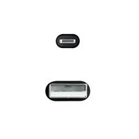 NANOCABLE 10.10.0401-COBK USB-2.0-kabel, compatibel met Apple-apparaten, mesh, zwart, 1 m - thumbnail