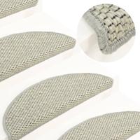 VidaXL Trapmatten zelfklevend 15 st sisal-look 65x21x4 cm lichtgroen - thumbnail
