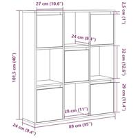 Boekenkast 89x24x101,5 cm bewerkt hout sonoma eikenkleurig - thumbnail