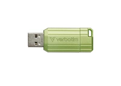 Verbatim USB DRIVE 2.0 PINSTRIPE USB-stick 128 GB Eucalyptus, Groen 49462 USB-A 2.0