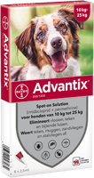 BAYER ADVANTIX SPOT ON 250/1250 10-25 KG - 6 PIP - thumbnail