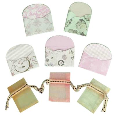 Vaessen Creative • mini envelopes x5 + mini organza bags x3 wedding