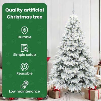 VidaXL Kunstkerstboom met 300 led met standaard wit 180 cm pe en pvc