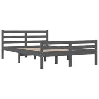Bedframe massief hout grijs 120x200 cm - thumbnail