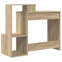 Bureau met plank Sonoma eiken 106 x 40 x 88.5 cm Bewerkt hout - thumbnail