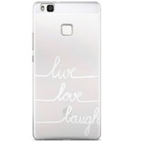 Huawei P9 Lite transparant hoesje - Live, love, laugh - thumbnail