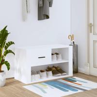 VidaXL Schoenenkast 80x35x45 cm bewerkt hout wit - thumbnail