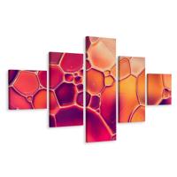 Schilderij - Waterdruppels close-up, 5luik, premium print - thumbnail