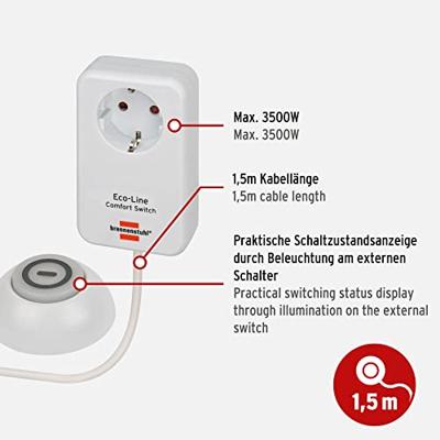 Brennenstuhl Eco-Line Comfort Switch adapter stekkerdoos - thumbnail