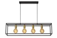 Lucide RUBEN - Hanglamp - 4xE27 - Zwart - thumbnail