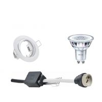 Philips CorePro LED Spot Set GU10 Kantelbaar Mat Wit Ø83mm 3000K - thumbnail