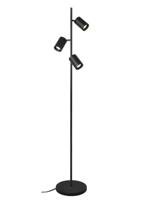 Artdelight Vloerlamp Megano 3 lichts H 160 cm zwart - thumbnail