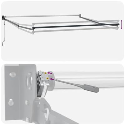 Luifel automatisch uittrekbaar 300x250 cm bordeauxrood