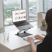 ACT Laptopstandaard. aluminium. inklapbaar. traploos in hoogte verstelbaar - thumbnail