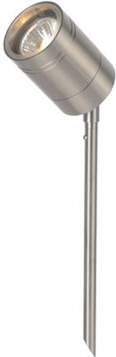 Lucide ARNE-LED - Tuinspot - Ø 6,3 cm - LED - GU10 - 1x5W 2700K - IP44 - Mat chroom