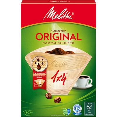 Melitta Original Koffiefilters 1x4 Bruin 80 stuks bij Jumbo