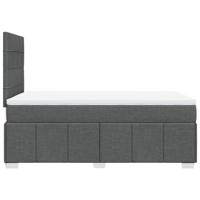 Boxspring met matras stof donkergrijs 120x190 cm - thumbnail