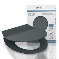 Duroplast WC-bril SLIM ANTHRAZIT met soft-close en quick-release, antraciet - thumbnail