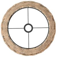 Plafondlampenkap 38x23 cm wicker bruin - thumbnail