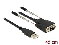 Delock USB 2.0 Adapter [1x USB-A 2.0 stekker - 1x RS232-stekker] 62958 0.45 m - thumbnail