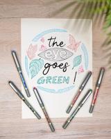 Rollerpen uni-ball eye eco 157e m blauw | 12 stuks - thumbnail