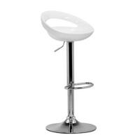 Barkruk Hamburg - wit/chroom - Leen Bakker - thumbnail