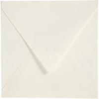 Creativ Company Enveloppen, afmeting envelop 16x16 cm, 120 gr, off-white, 50 stuk/ 1 doos - thumbnail