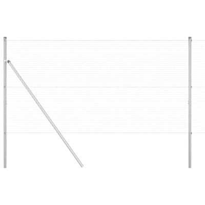 VidaXL Afrasteringspaal zilver 10 x 1,4 m (25 x 25 mm gaas) staal