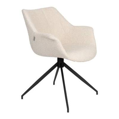 Zuiver Draaibare Eetkamerstoel 'Doulton' Bouclé