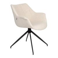 Zuiver Draaibare Eetkamerstoel 'Doulton' Bouclé - thumbnail